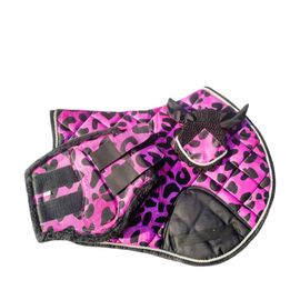 Ensemble Tapis De Selle Poney Avec Motif Léopard Rose