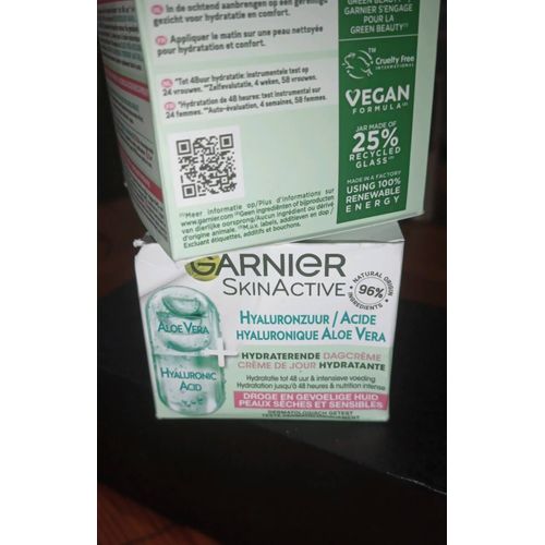 Crème De Jour Garnierhydra Tante Skin Active Hyaluronique Aloe Véra 