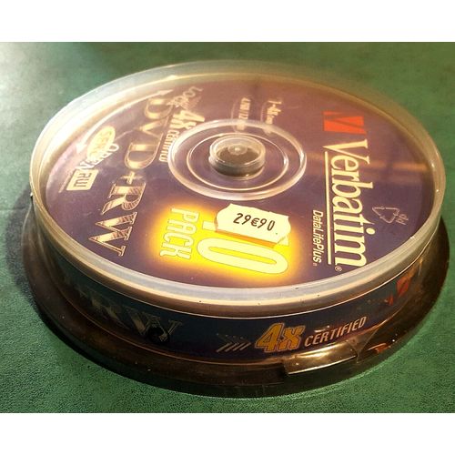 VERBATIM - 10 x DVD+RW - 4,7GB/120mn - 4x - VIDEO / AUDIO / DATA - SERL