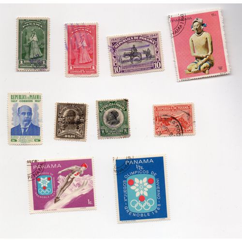 Panama- Lot De 10 Timbres Oblitérés Divers
