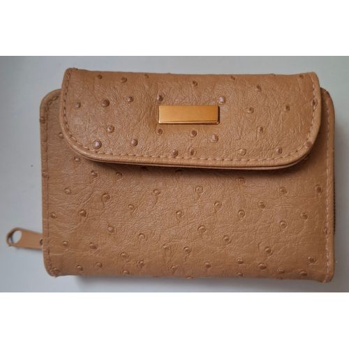 Porte monnaie, porte feuille, porte carte - Simili cuir - Beige
