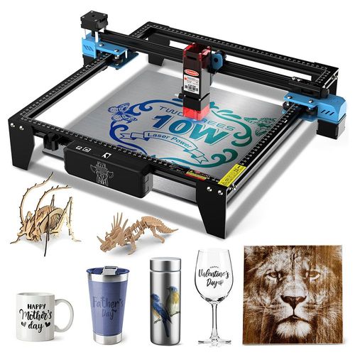 Graveur laser TWO TREES TTS-10 Pro 10W, carte mère 32 bits, point compressé 0,08 x 0,08 mm, précision 0,1 mm, 300 x 300 mm