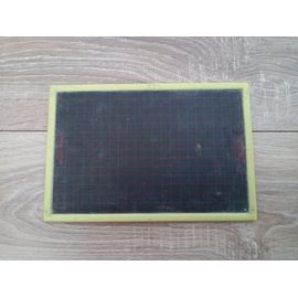 Ardoise Écolier Cadre Plastique Jaune Vintage