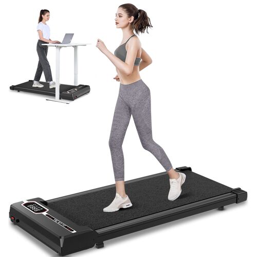 Tapis De Course - Walking Pad 2.5hp - Tapis De Marche Avec Télécommande Et Led, Walking Pad Silencieux - 1-8km/H Treadmill Compact - Noir