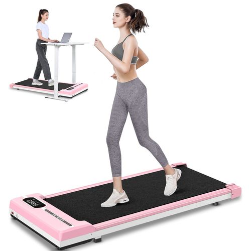 Tapis De Course - Walking Pad 2.5hp - Tapis De Marche Avec Télécommande Et Led, Walking Pad Silencieux - 1-8km/H Treadmill Compact - Rose
