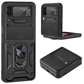 Étui Antichoc Armor Noir Samsung Galaxy Z Flip 4 - Support Voiture Magnétique