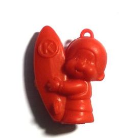 Figurine "Bonux" (1994) - N° 1 Kiki Surfeur Couleur Rouge