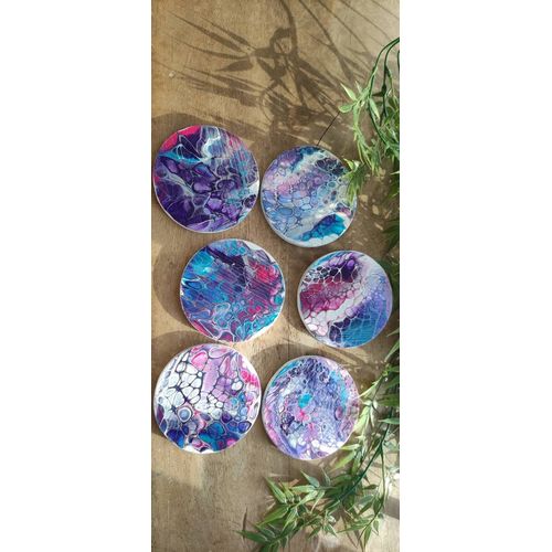 Dessous De Verres Bois Et Acrylique