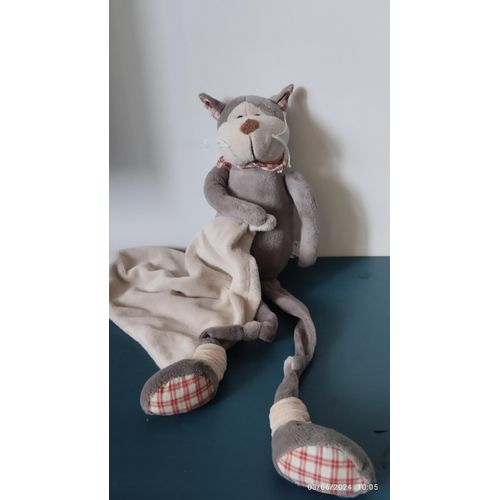 Doudou Chat Pattes Molles Mouchoir La Galleria