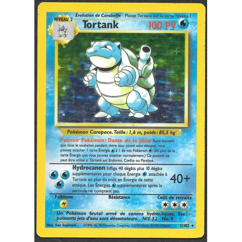 Cartes Pokémon Tortank 2/102 [Holo] - Set De Base Wizards (Fr)