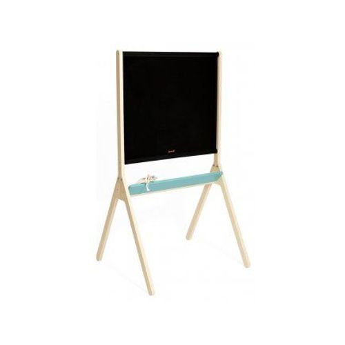 Tableau Noir Magnetique Double Face En Bois, Enfant - 62,5x55,5x112cm - Inclut Craies, Magnets, Brosse - Set Jouet Ecole Dessin Et Carte