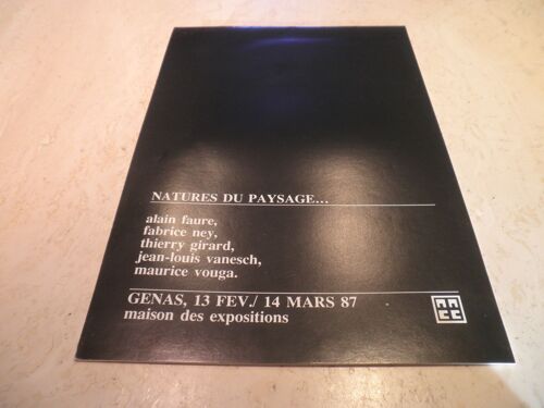 Natures Du Paysage ... Alain Faure - Fabrice Ney - Thierry Girard - Jean-Louis Vanesch - Maurice Vouga