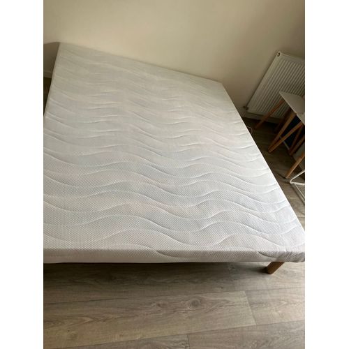 Sommier Tapissier 160x200cm + 4 Pieds En Bois À Visser 25cm - Excellent État 