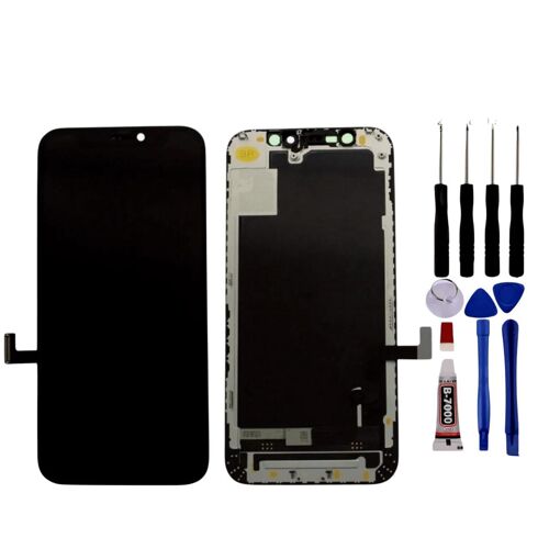 Ecran Complet Iphone 12 Mini Lcd Vitre Tactile Compatible Châssis Kit Outils - Lcd / Noir / Avec Kit Outils