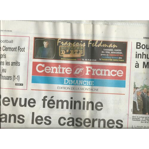 Journal La Montagne Centre France 09/04/2000, Article Photo Graeme Allwright, Kéziah Jones Sans Photo Publirédactionnel Linda De Suza - Boudu, Josef Wagner, Gérard Klein, Fernand Tavares, Pierre Péan