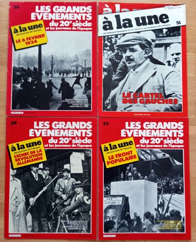 Lot Reproduction De 16 Vieux Journaux Et Fascicules A La Une : 1919 Révolution Allemande - 1924 Élections - 1934 Évènements Février - 1936 Front Populaire
