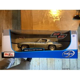 Modèle Réduit 1/18 Neuf. Chevrolet Corvette, 1965, Grise. Maisto.-Maisto