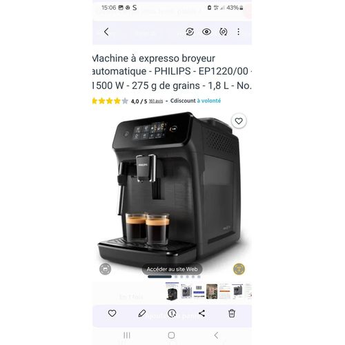 Vente cafetire grain broyeur automatique