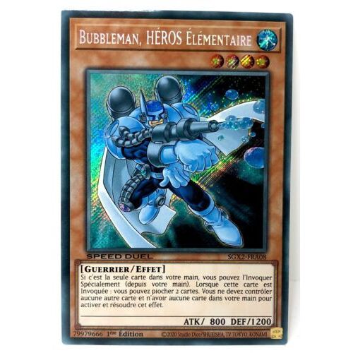 Yu Gi Oh Sgx2-Fra08 Bubbleman Héros Élémentaire Secrète Rare