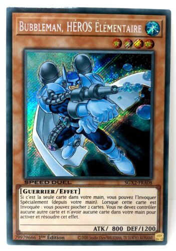 Yu Gi Oh Sgx2-Fra08 Bubbleman Héros Élémentaire Secrète Rare