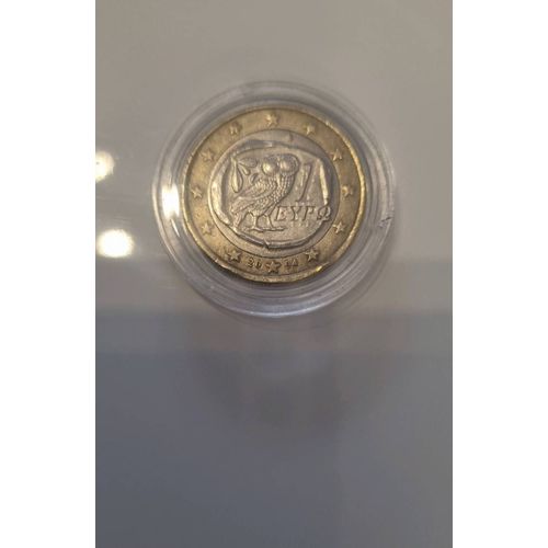 Pièce De 1 Euro , " Eypo 1 ", De 2004 . Hibou . Grece . Très Bon Etat.