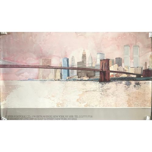 Affiche David Lingwood Brooklyn Bridge New York 1983