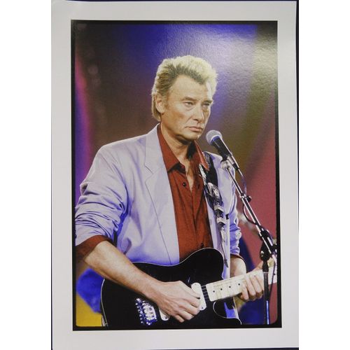 Photo Originale Johnny Hallyday En Concert À Paris 1988