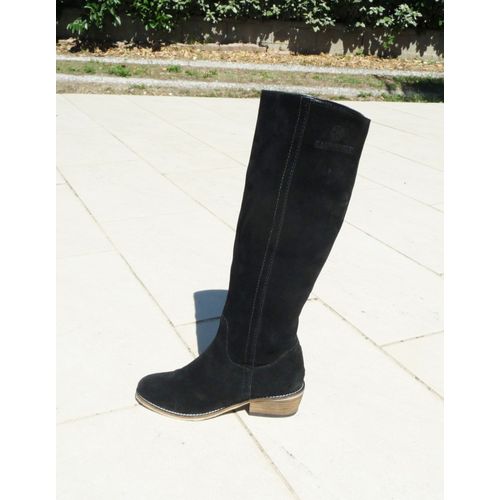 Bottes Femme Taille 36 Nubuck Noir Ilario Ferrucci