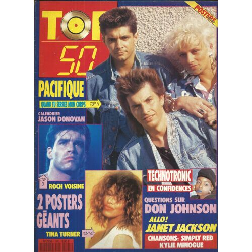 Top 50 25/11/1989 Pacifique, Roch Voisine, Tina Turner, Don Johnson, Kylie Minogue, Janet Jackson, Technotronic, Daniel Lanois, Jean-Pierre Mader, Jason Donovan, Melody, Simply Red, Akasa, Anna Betti