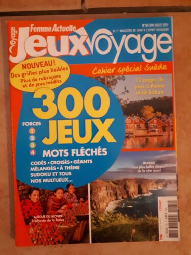 Femme Actuelle Jeux Voyage N°65 300 Jeux. Cahier Spécial Suède