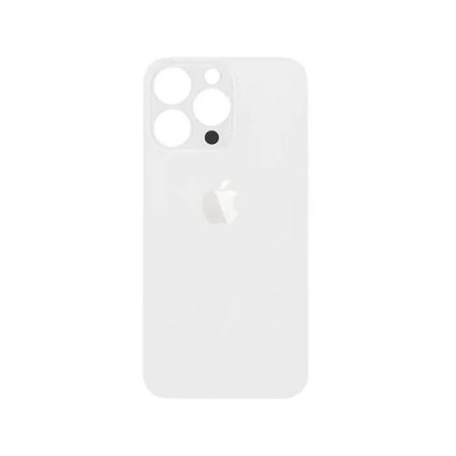Vitre Arrière Iphone 13 Pro Blanc Silver Face Arrière Big Hole Logo