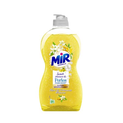 Mir Vaisselle Secrets de Perles ¿ Liquide Vaisselle (450mL) ¿ Mimosa & Fleurs de Citronnier ¿ Vaisselle Main