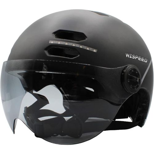 Asfasfq-Wispeed - Casque Halo Lumineux Connecté - Trottinette Et Vélo - Adulte Unisexe - Noir - Taille M/L