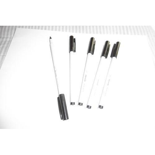 Stylo Feutre A Bille Noir Corps Gris Reynolds 033 Lot De 5