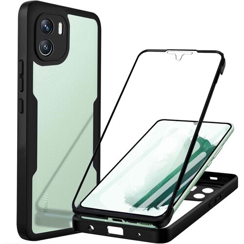 Senior-Coque Pour A1 Antichoc Housse A2 Coque Avec Protège-Écran 360 Full Body Protection Etui Robuste Double Face Transparent Tpu Case Intégrale Coque Pour Xiaomi A1/ A2- Noir[L1901]