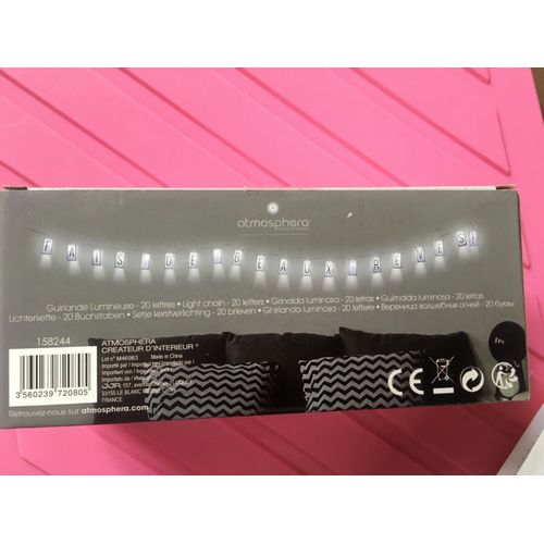 Guirlande Lumineuse Avec 20 Cases Pour Écrire Votre Propre Message - Atmosphéra