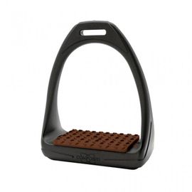 Étriers Équitation Compositi Soft Reflex - Noir/Brun Pour Cavalier, Équitation