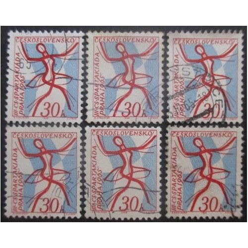 Tchecoslovaquie N°1369 X 6 Oblitéré