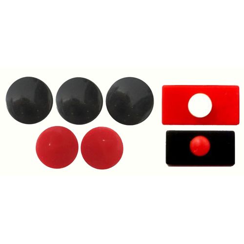 LOT d' AIMANTS rouge ou noir ( 7 pièces)