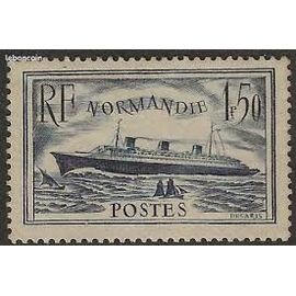Paquebot "Normandie" Année 1934 N° 299 Yvert Et Tellier Luxe (Bleu Foncé)