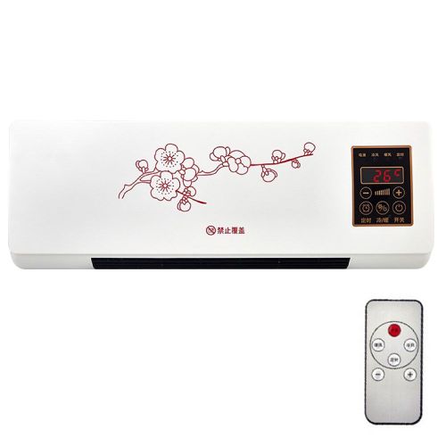 Mini refroidisseur d'air électrique mural,chauffage domestique,télécommande,chauffage intelligent,dortoir,chambre,cuisine,1800W - Type EU plug