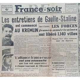 Lot 2 Vieux Journaux "Défense De La France France Soir" Des 1, 3 Et 4 Décembre 1944