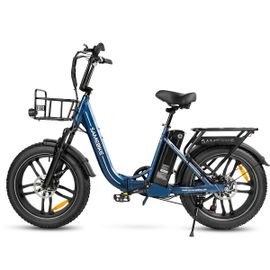 Vélo Électrique Pliable Samebike C05 Pro, 500 W, 36 V, 13 Ah, Pneus Larges, Bleu Foncé