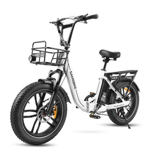 Vélo Électrique Pliable De Ville Samebike C05 Pro 500w 36v 13ah 35 Km/H 70 Km Pneus 20 * 4 - Blanc