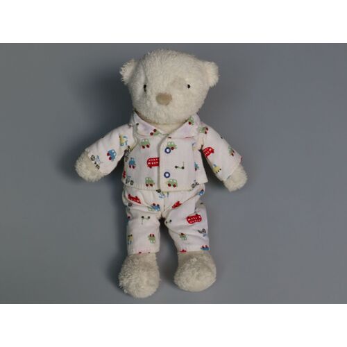 Doudou Ours Blanc Pyjama Voitures Jellycat
