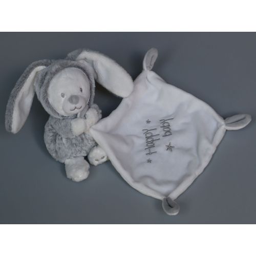Doudou Ours Déguisé Lapin Mouchoir Blanc Gris Orchestra Premaman