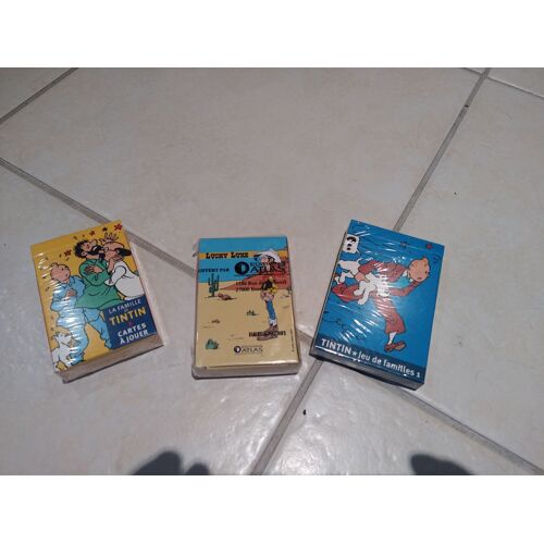 Lot De Jeux De Cartes Tintin Lucky Luke