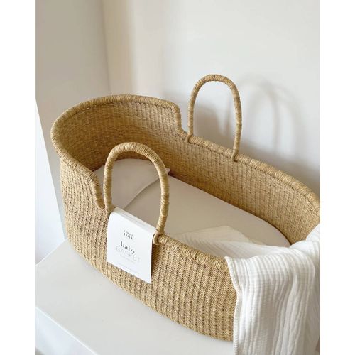 Couffin Moïse En Herbe À Éléphant Avec Matelas Pure Naturelle
