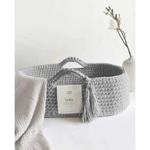 Couffin Moïse En Coton Avec Matelas - Gris Lune