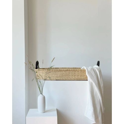 Panier À Langer En Herbe À Éléphant Avec Matelas - Naturel